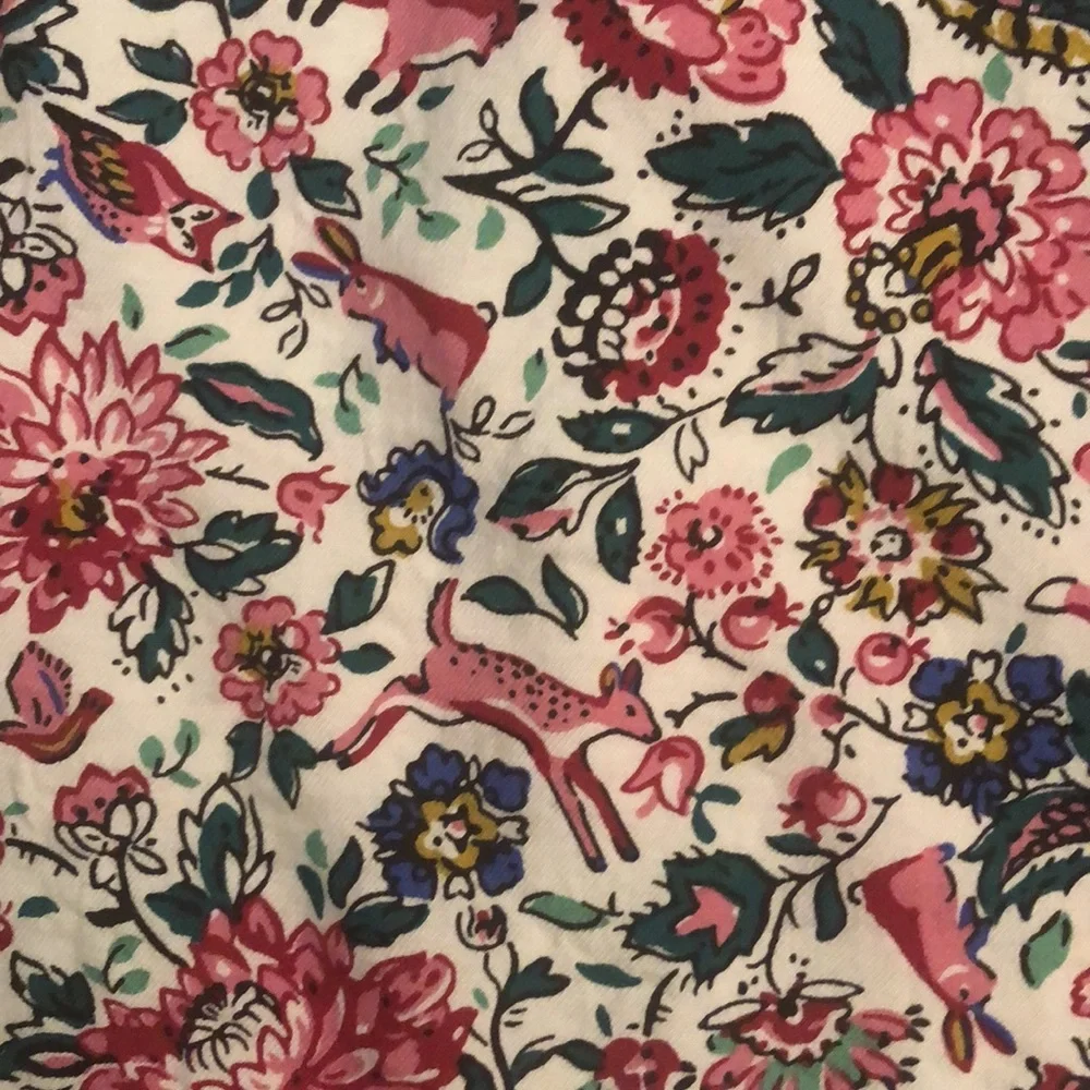 Old Navy l Pink Multi Color Woodland Floral Blouse